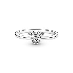 Anel Disney Cabeça da Minnie Mouse Brilhante - 190074C01 - Anéis | PANDORA Brasil Pandora Stackable Rings, Dreams Really Do Come True, Royal Chain, Pandora Disney, Head Ring, Special Ring, Ring Hand, Royal Jewelry, Engraved Necklace