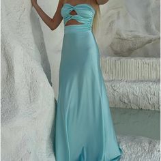 Turquoise Blue Prom Dress, Prom Dresses Aqua, Hntr The Label Gaia Dress, Elegant Light Blue Strapless Maxi Dress, Light Teal Prom Dresses, Aqua Formal Dress, Hntr The Label Dress, Aquamarine Prom Dress, Teal Dress Prom