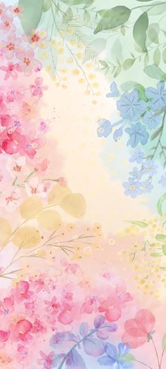 an abstract floral background with pastel colors