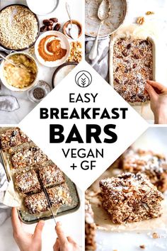 easy breakfast bars made with vegan and gf are the perfect way to start your day off right now