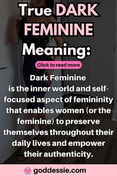 dark feminine meaning Feminine Essentials, The Dark Feminine, Femininity Aesthetic, Femininity Tips, Feminine Quotes, Feminine Energy Aesthetic, Energy Quotes, Wanting More, Dark Feminine