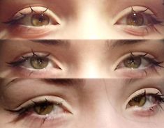 Eyes Popping Out, Sanpaku Eyes Makeup, Looking Up Reference, Upturned Eyes, Dull Eyes, Downturned Eyes, Feline Eyes, Makeup Tut, Asian Eyes