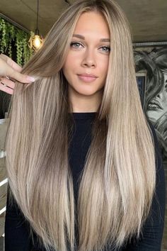 22 inch human hair #4/18 Women tape in extensions  #4/#18 Women Tape in Hair Extensions Product Details  Hair Material:Remy hair   Texture: Straight, and have a natural wave when it's wet.  Length:22 Inch Color: #4/18 Tape: American White Tape  Tape size: 0.8cm * 4cm  Weight: 2.5g/pcs  Quantity: 20 pcs/package  Total weight: 50g/package Beige Blonde Hair, Rambut Brunette, Hair Easy, Trendy Haircuts, Haircuts For Long Hair, Hair Inspiration Color