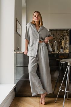 This Womens Pajama Sets item by pillowandpajamas has 108 favorites from Etsy shoppers. Ships from Lithuania. Listed on May 12, 2023 Comfortable Short Sleeve Spring Sets, Gray Summer Loungewear Pants, Comfortable Relaxed Fit Short Sleeve Sets, Relaxed Fit Short Sleeve Sets, Casual Short Sleeve Lounging Set, Relaxed Fit Short Sleeve Sets For Pajama Party, Oversized Pants For Summer Loungewear, Summer Lounging Sets With Short Sleeves, Relaxed Short Sleeve Sleepwear For Spring