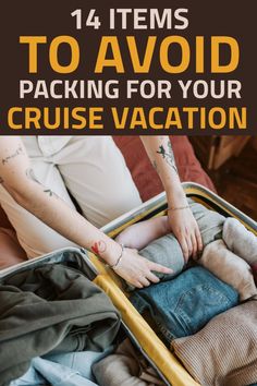 Streamline your cruise packing list by leaving these 14 items behind! Save space and hassle. Packing for a cruise can be a bit confusing, but you can simplify it by not packing these 14 items. European Cruise Packing List, Carribean Cruise Packing List, Italian Cruises, Carnival Cruise Tips, Cruise Packing List, Cruise Packing Tips, Royal Caribbean Cruise Lines, Carribean Cruise