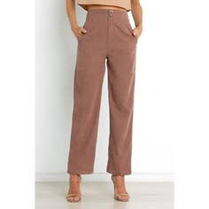 Introducing our Springfield Pant - this stylish workwear staple is made of the highest quality corduroy fabric, making it comfortable and durable. The classic high waisted silhouette has a zipper fly with button close and an elasticised back waistband that lends a perfect fit. Plus, the straight wide leg ensures maximum comfortability in this relaxed fit pant. Whether you dress it up or keep it casual, you'll be sure to make a statement when wearing these pants. Get your hands on them now and ad Comfortable Work Clothes, Mom Pants, Petal And Pup, Work Pants Women, Office Casual Outfit, Office Outfits Women, Womens Business Casual, Corduroy Fabric, Professional Dresses