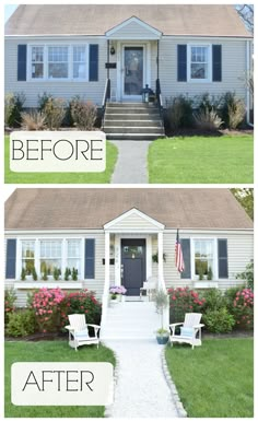 before and after pictures of a house