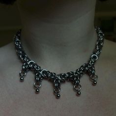 Handmade chainmaille necklace please message me if the length doesn't work and I will adjust it before sending out. Chainmaille Necklace, Chainmail Jewelry, Charm Necklaces, Chain Mail, Stainless Steel Chain, Chain Styles, Favorite Jewelry, Charm Necklace, Portland