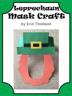 the leprechaun mask craft is made with paper