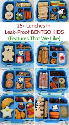 lunches in leak - proof bento trays are great for kids to eat