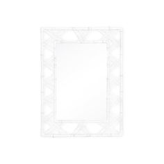 Claire Mirror-Mirrors-Bungalow 5-The Grove Large Rectangle Mirror, Accent Mirror Wall, Small Gauges, Chinoiserie Design, Eggshell White, Bamboo Mirror, Bungalow 5, Villa House, Bamboo Wall