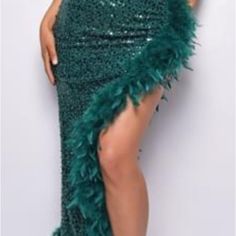 Sequin Dress With Feathers Sequin Dress With Feathers, Dress With Feathers, Sequin Dress, Feathers, Strapless Dress, Sequin, Womens Dresses, Green, Women Shopping