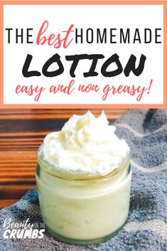 Easy Diy Lotion, Diy Body Lotion, Homemade Lotion Recipe, Homemade Body Lotion