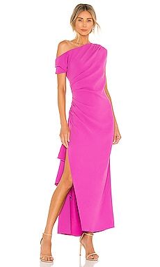 ELLIATT Reception Dress in Fuchsia | REVOLVE Monochromatic Bridesmaid Dresses, Wedding Guest Attire Guide, Pink Wedding Guest Dress, Pink Wedding Guest Dresses, Tropical Wedding Guest, Wedding Guest Spring, Summer Wedding Guest Dresses, Hot Pink Wedding, Weddings Dress