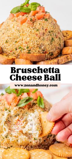 Bruschetta Cheese Ball – is a cheese ball recipe that combines two of everyone’s favorite appetizers – bruschetta and cheese ball. This easy cheese ball is loaded with tomatoes, basil, sun-dried tomatoes, mozzarella, Parmesan, garlic, oregano, then rolled in crispy panko breadcrumbs for the ultimate show-stopping appetizer recipe. Easy appetizers recipe. Homemade cheese ball recipe for parties. Best Christmas appetizers recipe. Bruschetta Cheese Ball, Appetizers Bruschetta, Feta Cheese Ball, Mozzarella Balls Recipe, Roasted Red Peppers Recipes, Best Christmas Appetizers