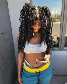 Long Hair With Sides Shaved, Y2k Hairstyles Braids, Unique Hairstyles For Black Women, Y2k Braids, Fav Hairstyles, Boho Locs, Artsy Photography, Y2k Hairstyles, Goddess Braids Hairstyles