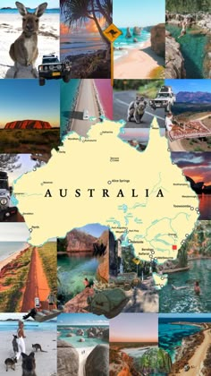 there is a collage of australia pictures