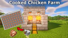 an image of a chicken farm in minecraft