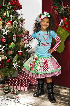 Ava Grace for 3LP Couture and Appelily Couture Santa Skirt, Christmas Skirt, Girls Stuff, Candy Cane, Sleeve Top, Log In, Log