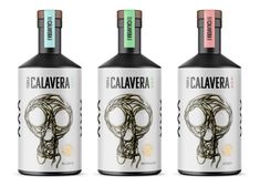 three bottles of calavera are shown