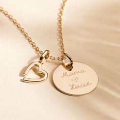 Symbolising the love between a mother and child, the heart of Merci Maman, our Personalized M Necklace is the perfect personalised gift. Hand-engrave cherished memories or meaningful names or dates onto the front and reverse for a personalized sentimental touch.18K Champagne Gold Plated or 925 Sterling SilverCharm size: Medium Flat Charm 0.7 x 0.7, M Charm 1.4 x 0.35Secure clasp fasteningCharms are removable from this chain and can be worn on all Merci Maman chain lengthsHand engraved in our Par Heart Charm Jewelry For Mother's Day, Mother's Day White Gold Charm Necklace, White Gold Charm Necklace For Mother's Day, Sterling Silver Necklaces For Mother's Day, Name Necklace With Engraving Option For Mother's Day Gift, Customizable Yellow Gold Charm Necklaces For Mother's Day, Mother's Day Gift Name Necklace With Engraving Option, Engraved Necklace For Valentine's Day, Yellow Gold Heart Charm Necklace For Mother's Day