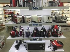 there are many different types of appliances on display