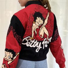 Look what I just found on Depop 🙌 https://depop.app.link/xIhHhzahFub Betty Boop Halloween Costume, Betty Boop Jacket, Nana Clothes, Betty Boop Halloween, Design Racing, Statement Outfit, Aesthetic Shirts, Streetwear Outfits, Cropped Jacket