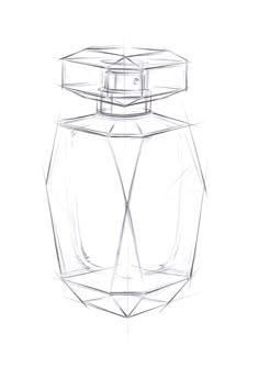 a drawing of a jar with a lid on the top and bottom, drawn in pencil