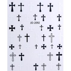 Gothic Cross Nails, Cross On Nails, Cross Nails Design, Nails With Crosses, Nail Art Cross, Nails With Cross, Cross Nail Designs, Cross Nail Art, Nail Art Stencils