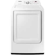 a white dryer with the door open