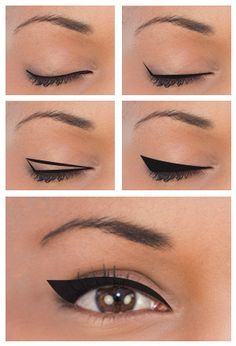 Winged Eyeliner for Hooded Eyes Eyeliner For Downturned Eyes, Eyeliner For Hooded Eyes, Eyeliner Tips, Deep Set Eyes, Simple Eyeliner