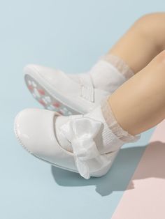 [SOFT MATERIAL]-- Synthetic leather upper, soft lining. Lightweight and flexible, comfortable and breathable, it will not rub the baby's feet, and will not stimulate the baby's foot skin. Safe baby first crib shoes have been tested to reassure parents and protect the healthy growth of babies.
[RUBBER SOLE]-- The soles of baby ballet shoes have lovely bows and raised patterns of love, which play an anti-skid sole and can protect the baby from falling during daily activities. The soft rubber sole Baby Ballet Shoes, Felt Baby Shoes, White Baby Shoes, Baby Ballet, Ballet Shoe, Leather Wedding, Felt Baby, Princess Shoes, Walker Shoes