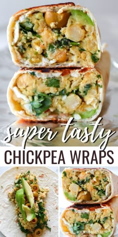 chicken wrap with spinach and cheese on top