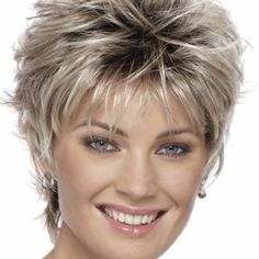 Meet Christa In Color R51lf60 Which Is A Grey And Blond Mix, Which Has Soft Curls And Texturized Layers. This Is A Great Everyday Style. Burgundy Hair Balayage, Choppy Cut, Faux Bob, Hair Cuts For Women, Sharon Stone, Hair Balayage, Trending Hairstyles, Short Haircut, Short Hair Haircuts