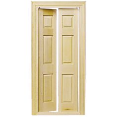 an open door on a white background