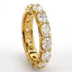 Ninacci 18K Yellow Gold East to West Eternity Band with 2.94 Carats Oval Cut Diamonds - Size 7.25 Luxury Oval Eternity Band As Gift, Gold Eternity Band, Oval Cut Diamond, Eternity Band, Diamond Sizes, Eternity Bands, Celebration Of Life, Fashion Set, Oval Cut