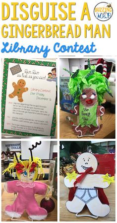 the gingerbread man is featured in this collage with text overlaying it