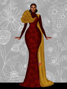 Fashion Illustration Dresses, Aso Ebi, Dress Styles, Special Occasion Dresses, Occasion Dresses, Ankara, Fashion Illustration