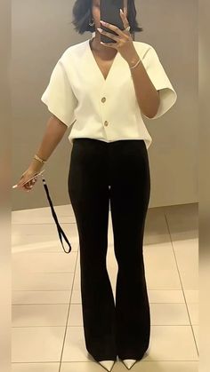 Church Clothes Black Women, Modest Professional Outfits, White Shirt Black Pants Outfit Woman, Casual Baddie Fits, Corporate Casual Outfits, Business Casual Outfits Black Women, Church Fall Outfits, Business Casual Outfits For Black Women, Business Casual Aesthetic