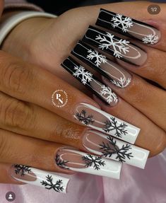 Nails Polish Designs, Christmas Nail Designs Acrylic, Best Summer Nails, Christmas Nail Colors, Christmas Nail Ideas, Winter Nails Acrylic, Snowflake Nails, Christmas Nails Acrylic