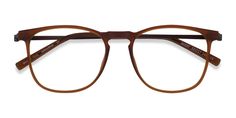 Brown square eyeglasses available in variety of colors to match any outfit. These stylish full-rim, large sized plastic eyeglasses include free single-vision prescription lenses, a case and a cleaning cloth. Glasses For Oval Faces, Glasses Inspo, Glasses Outfit, Brown Eyeglasses