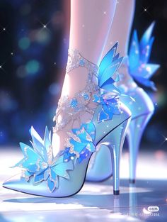 Shoe Drawings, Glass Slippers