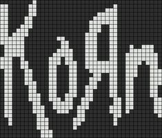 a black and white cross stitch pattern with the word stop written in large letters on it