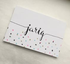 a piece of paper that has the word jari written on it