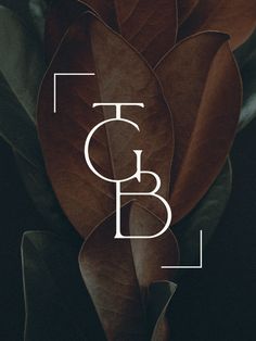 the letter g is surrounded by leaves