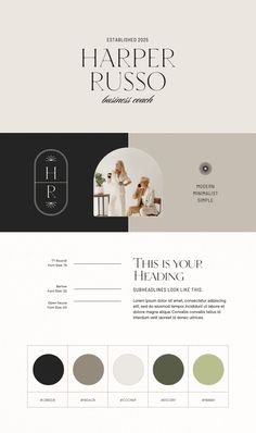 the website design for harper russell