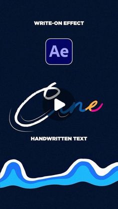 an animated logo with the words write on effect