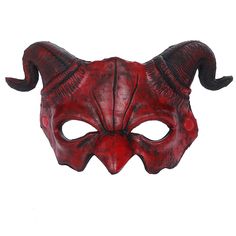 PRICES MAY VARY. Material : The beast half mask is made from durable Pu Foam, Incredibly soft, lightweight and breathable, comfortable to wear One size fits most: This Halloween Demon Mask is design with adjustable elastic straps so it can fit with most people's size. Visibility And Breathability: The half face design mask allow you to see, drink and talk with ease – all while wearing the mask! This will add more joyful and active atmosphere to you. 3D realistic inventive mask: The realistic red Masque Hannya, Ghost Mask, Mask Scary, Demon Mask, Masquerade Halloween, Devil Mask, Mascaras Halloween, Monster Mask, Plastic Mask