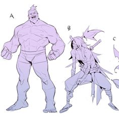 two different poses of the same character