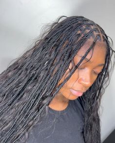 Loose Boho Knotless Braids, Loose Wave Braids, Loose Wave Boho Braids, Body Wave Boho Braids, Slick Backs Natural Hair, Minks Lashes, Rich Off Hair, Fire Hairstyles, Knotless Hairstyles